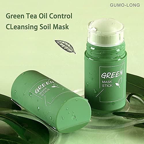 GUMO-LONG Grüner Tee Purifying Clay Stick Mask Öl-Kontroll für Tiefenreinigung und Anti-Akne, Reinigungsmaskenstift für… - Image 5
