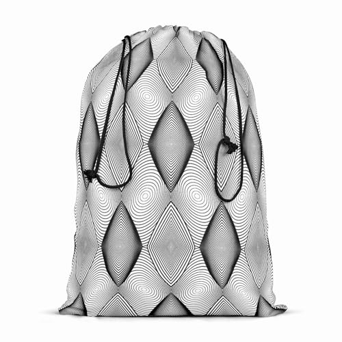 Image of ArtzFolio Monochrome Diamond D2 | Reusable Sack Bag | Bag for Gym, Storage, Vegetable & Travel