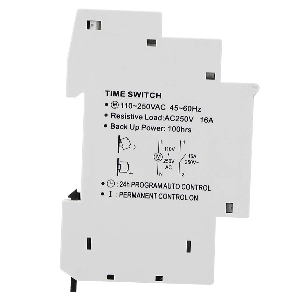 Interrupteur Horaire 1 Module TM610C – Interrupteur de Synchronisation Intelligent sur Rail 1P de Haute Précision pour éclairage Public et d'usine, 220 V AC, Intervalle Minimum de 15 Minutes