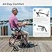 Drive Medical Aluminum Rollator Walker Fold Up and Removable Back Support, Padded Seat, 6