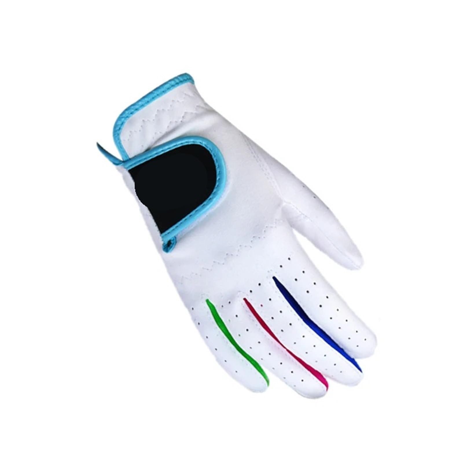 Guanto da golf 2 paia di guanti da golf in tessuto assorbente del sudore, antiscivolo, morbidi, traspiranti, for ragazzi e ragazze, sportivi per principianti(WHITE,Size 14)