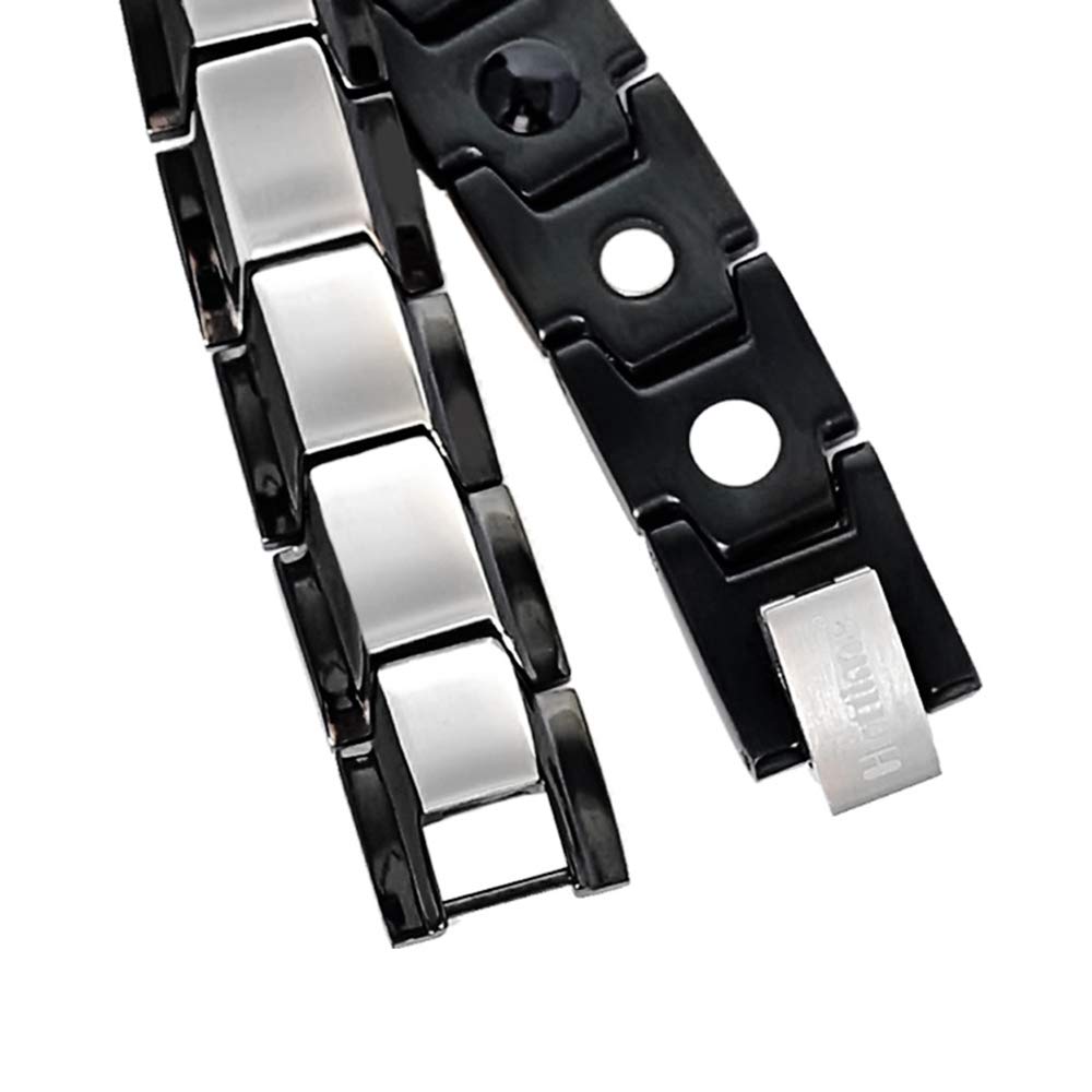 Armband Titan Stahl, Bio-Elemente Therapeutische Energieheilung, Schmerzlinderung, Valentinstag, Black