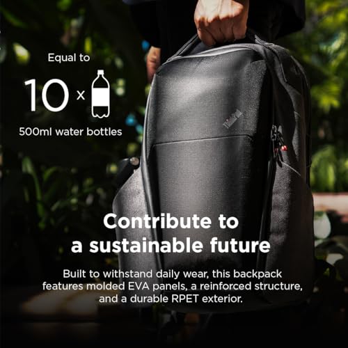 Image of Lenovo ThinkPad 16 inch Click Go Backpack (Aura Edition) - Magnetic One Hand Access, Fidlock Closure, EVA Protection, Lightweight 18L Laptop Backpack, Dark Grey