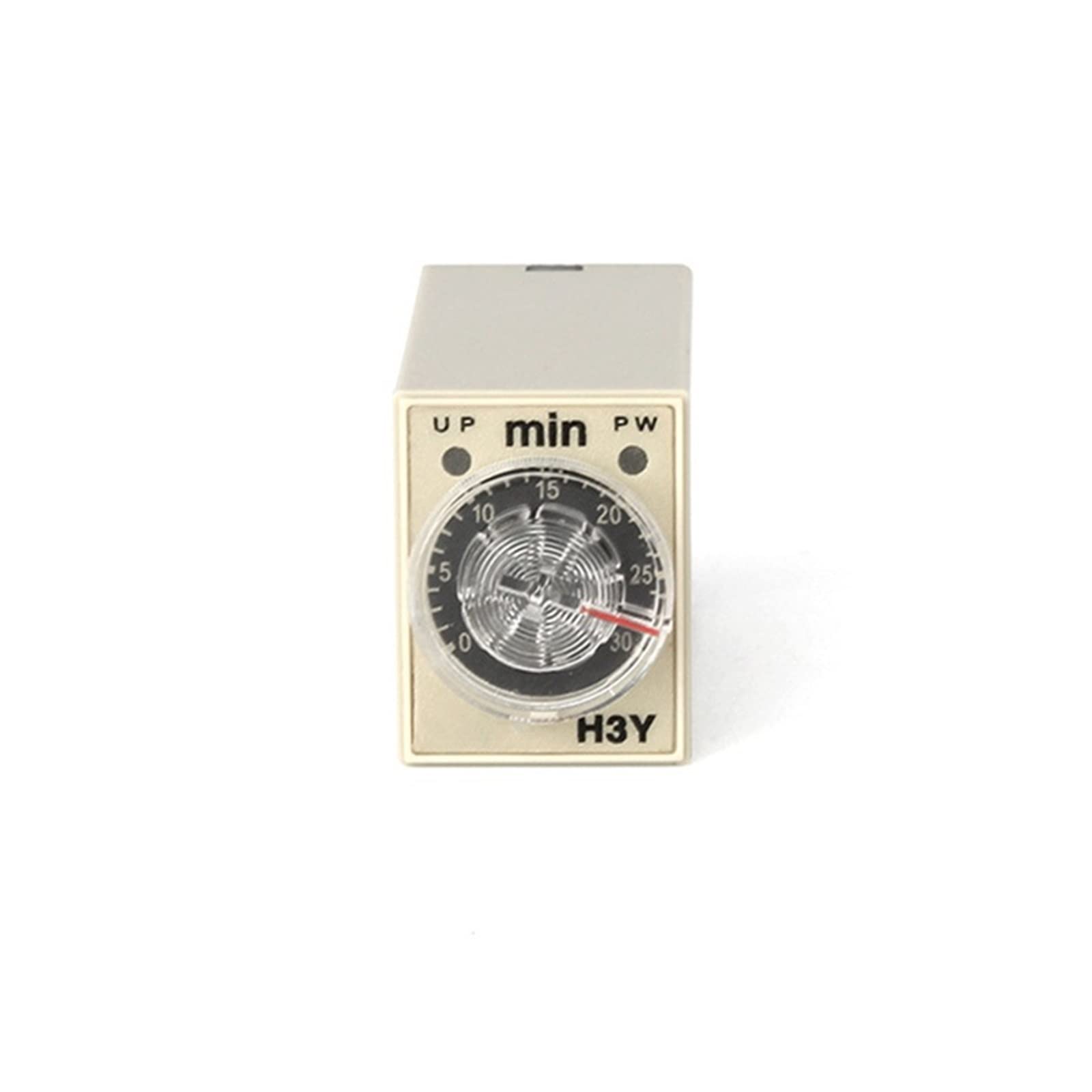 1 Set H3Y-2 AC220V Timer di Ritardo del relè di Tempo 5/10/30/60 Minuti/Secondi con Presa di Base 8PINS Manopola Rotante del relè di Tensione (Size : 0-60M)