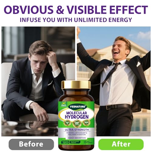 Molecular Hydrogen Water Tablets, 120PCS Hydrogen Tablets for Drinking Water with Magnesium, Brain Health and Cognitive Function - Image 8