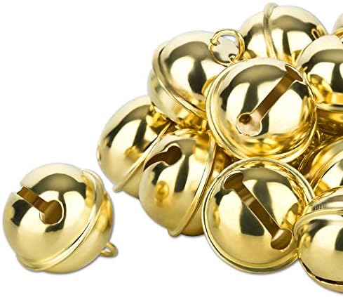 TOAOB 20 Stück Bronze Glöckchen 26mm - Vintage Glocken Mit Hanfseil Für Basteln