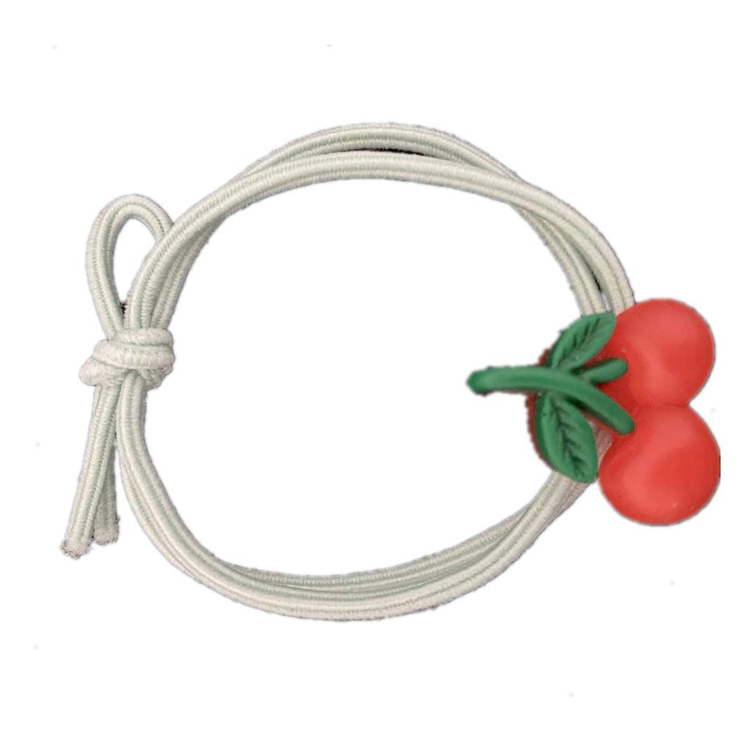 Woman small pure and fresh natural joker head rope sweet and lovely rubber band hair headdress Red Cherry Shape
