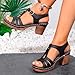 Women's Heeled Sandals Chunky Block Mid Heels Open Toe Ankle Strap Slides Summer Mules for Women 2025 Comfortable Walking Slip On Heel Clogs Fashion Dress Shoes Casual Slippers