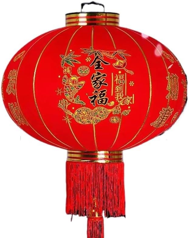 Red Chinese Lanterns Red Lantern Chinese New Year Hanging Lanterns Spring Festival Street Pendants Chinese Traditional Home Decor Red Traditional Hanging Lantern ( Color : 4 , Size : Diameter 36cm )