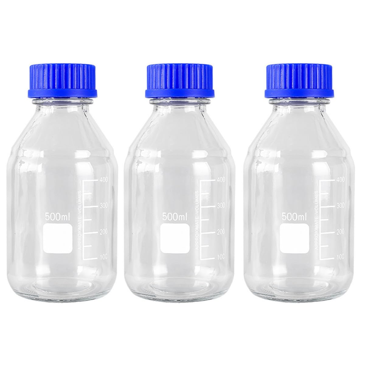 NUOBESTY 3stücke Glasprobenflasche Chemikalienflasche Wiederverwendbar Laborflasche Mit Dichtverschluss Für Flüssigkeiten Und Substanzen