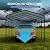 10x15 FT Heavy Duty Metal Carport Kits with Galvanized Steel Roof, Outdoor Carport Canopy Enhanced Base, Multi-Purpose Extra Large Car Tent Garage Shelter for Car, SUV, Truck and Boats, Black