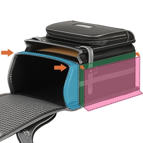 Star-Wind Randoseru Ransel backpack automatic school bag boys girls PU leather light weight Rain Cover, Blue4