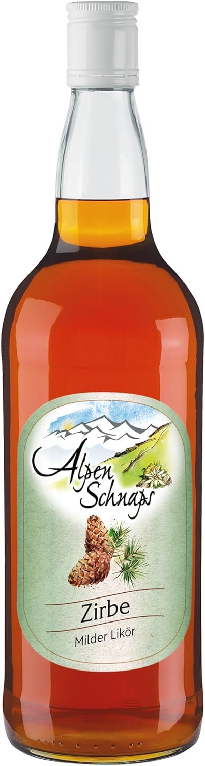 Alpenschnaps | Steinbeisser | 1 x 1l | Zirbe | pures Alpenglück im Glas, 23890, 30