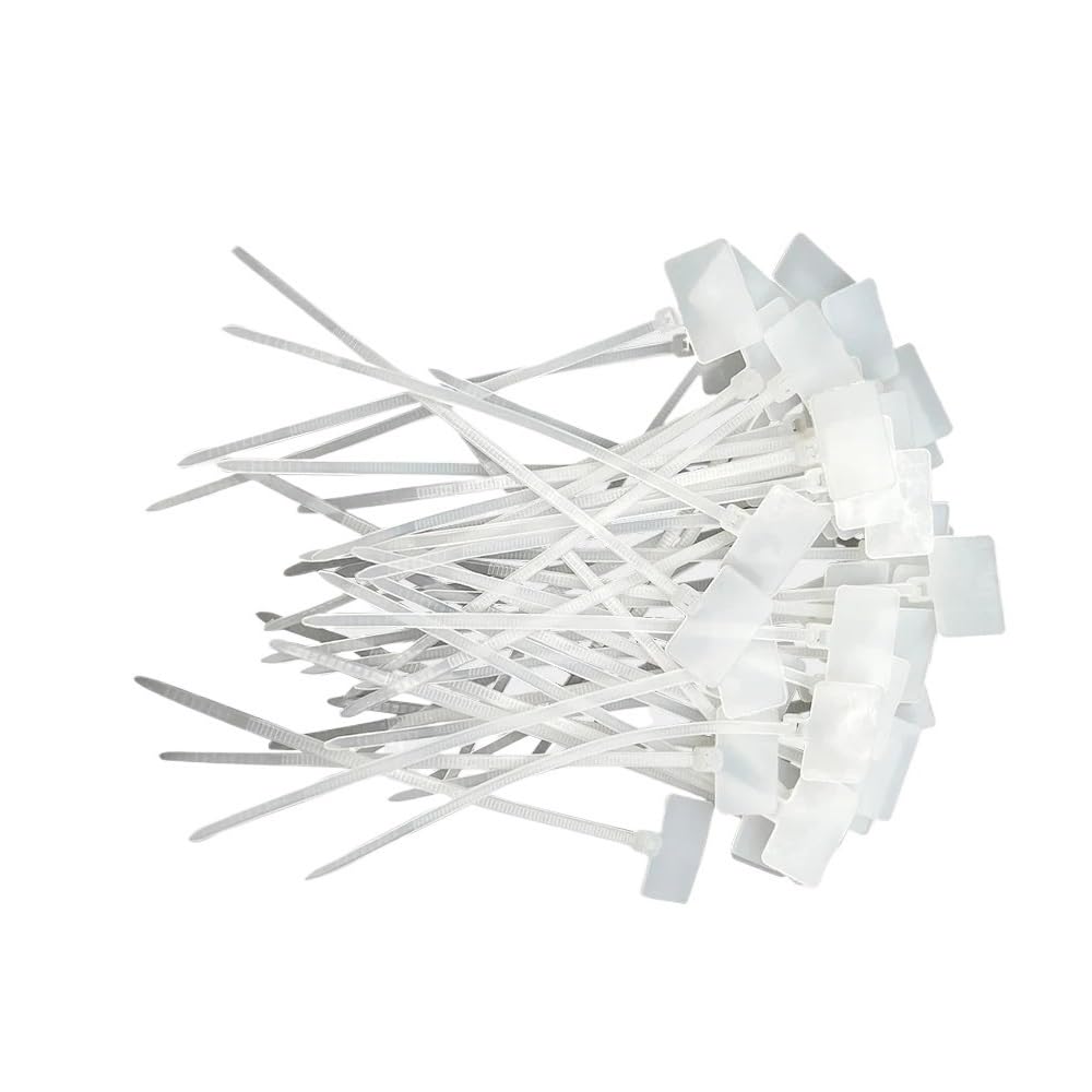 Wzddxunsf One Color 100Pcs 2.5 * 100Mm Zip Ties Wire Power Cable Label Mark Tags Nylon