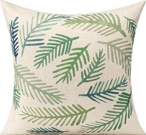 All Smiles Outdoor Throw Pillow Covers For Patio Funitures Summer Green Decor Accent Pillows For Porch Bench 18 X 18 Set Of 4 Summer Tropical Forest Cushions #TOP3