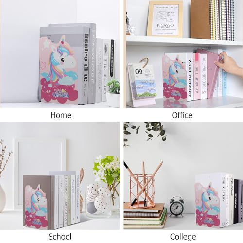 Image of oddpod Cats Laser-Cut Metal Bookends /Heavy Duty Non-Slip Book Stands for Home, Office, Kids Study Table, Nursery, Library and Schools