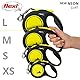 flexi® Neon M Gurt 5 m schwarz, neon-gelber Gurt, reflektierende Seitenfläche, Roll-Leine für Hunde bis 25 kg