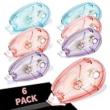 GRIRDDIV 6Pcs Colla a Nastro, Colla Roller Biadesivo, ruota per mouse, nastro adesivo per scrapbooking, per La Creazione di Album Fotografici e Biglietti Diari, 8mmx10m