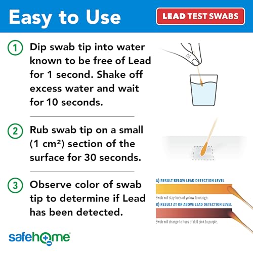 Image of Safe Home Lead Combo Test Kit - 10 DIY Surface Swabs + Optional Testing at our EPA Certified Lab - Detect Lead in Materials Such as Paint, Dust, Soil, and More - Great for Homeowners & Contractors