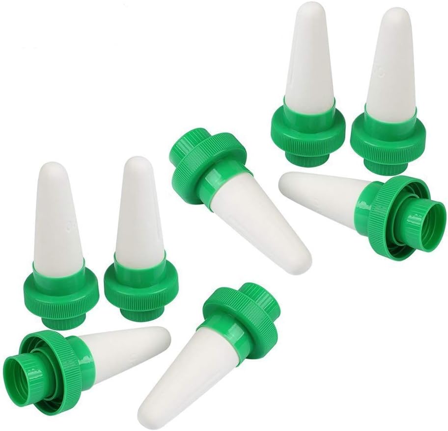 Gozing 8 Pack Self Plant Watering Devices, Ceramic Watering Plant Pots Automatic Flower and Drip Vacation Plant Waterer, Irrigation Watering Stakes System for Indoor&Outdoor Use …