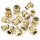 Elegrip 1x Schlauchanschluss Messing Schnellkupplung Garten Schlauch Adapte von 22mm Innenfaden und 24mm Außengewinde, 2X Schlauchverbinder zu 3/4’’ DN20 Wasserschlauch (OD 23mm, ID19mm)