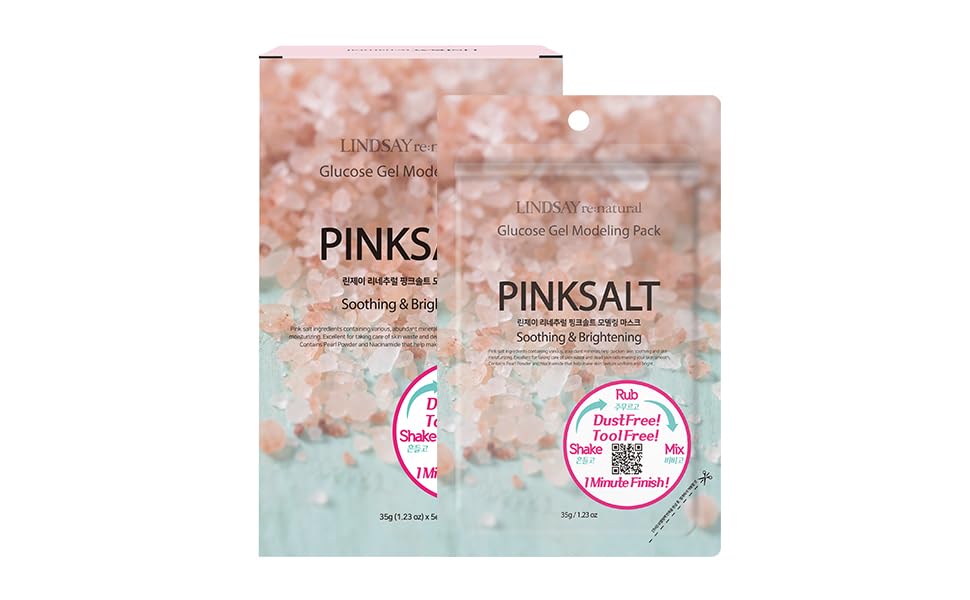 LINDSAY re:natural Pinksalt Modeling Mask 35g*5ea
