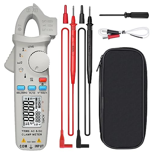 直流電流クランプメーター1mAの解像度真の実効値自動レンジング6000カウントテスター電圧電流抵抗周波数温度キャパシタンスメーターと