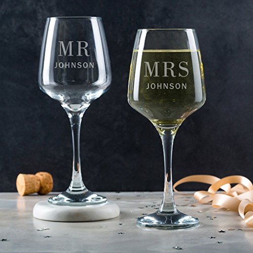personalised mr and mrs glasses