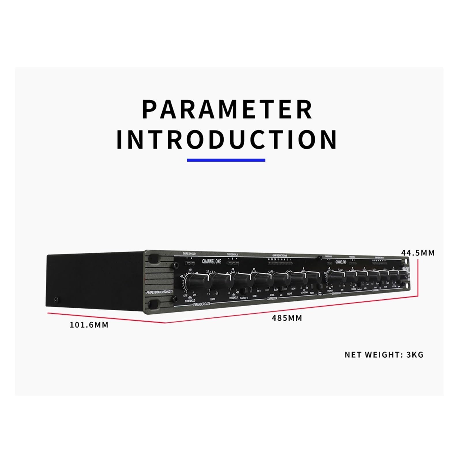 Compresseur professionnel à double canal, optimisateur de précision audio, équipement de système sonore DJ pour studios d'enregistrement et production musicale