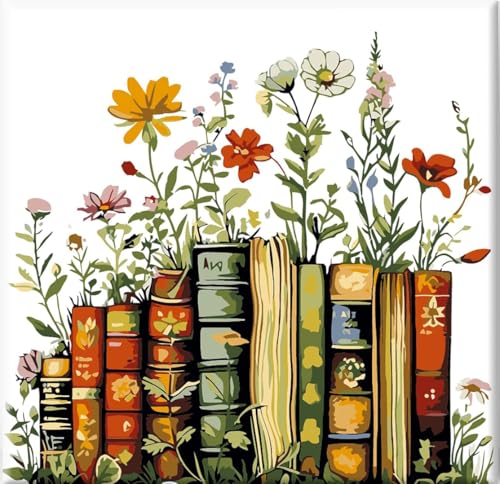 Peinture par numéros pour adultes fleurs vintage 40x50 cm, tableau canevas à faire soi-même