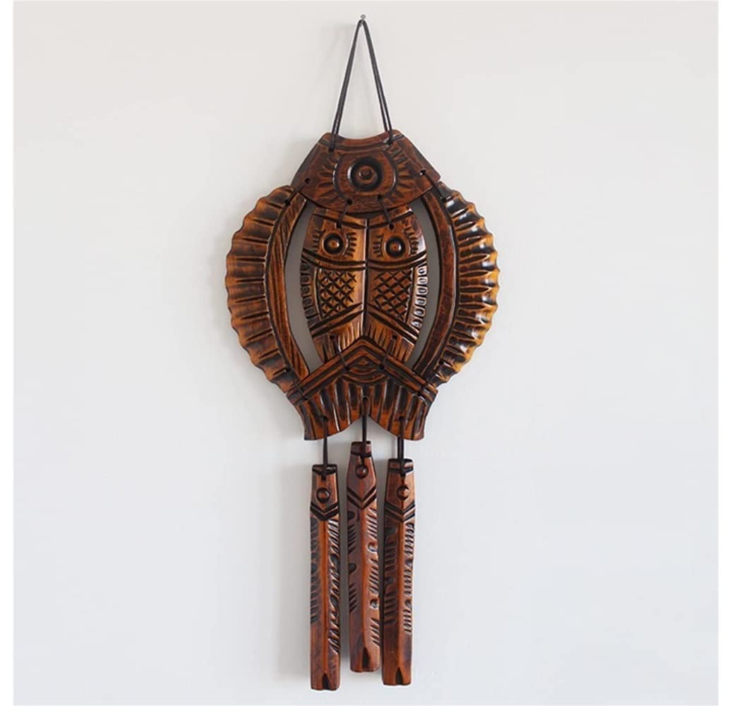 Campanelli A Vento All'Aperto Scacciaspiriti In Legno Per Esterni, 3 Piccoli Tubi A Campana In Per Decorazioni Per La Casa All'aperto O Al Chiuso Decorazione Interna