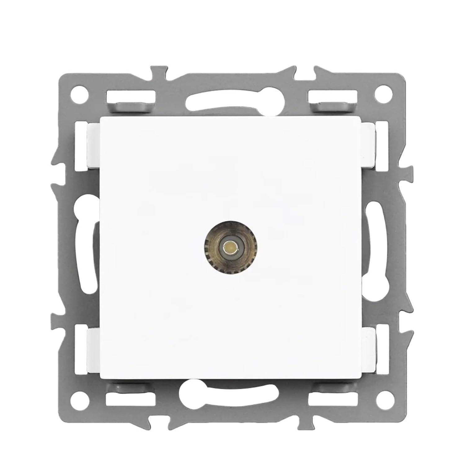 SRAN F6 Series Multiple Frames White Tempered Glass Panel,EU FR UN sockets and switches Dimmer Fan Foot lamp Rj45 Module DIY(TV)