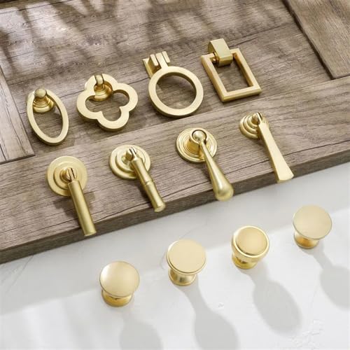 ソリッド亜鉛合金ヨーロピアン家具ハンドルヴィンテージゴールドキャビネットプルキッチン食器棚ハンドル引き出しノブハードウェア1個(カラー:665)