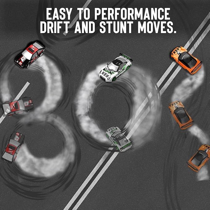 Image of 4WD RC Drift Car 1:24 Scale | 20 Km /h High-Speed Remote Control Car with LED Lights, Rechargeable Battery | Stunt Racing & Drifting Toy Car for Kids - Boys & Girls Gift