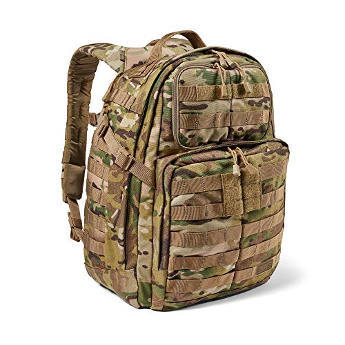 5.11 Tactical, Rush 24 2.0 Backpack, Zaino Militare con Standard Molle, Scomparto Nascosto, Tasca Notebook, Medio da 37l, MOD. 56564, Colore Mimetico Multicam