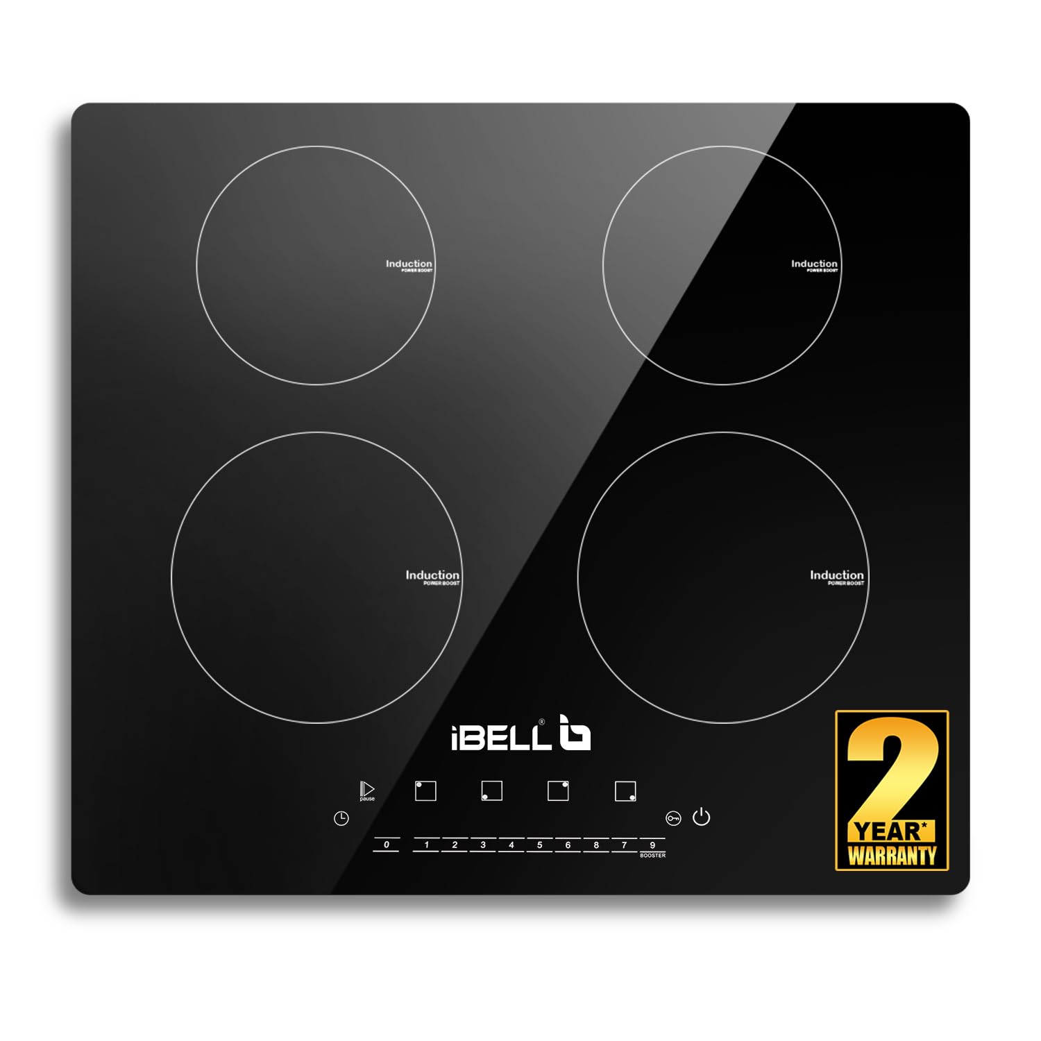 IBELL IBL EMINENCE04 Induction Hob, High Power, 7200W, Spacious cooktop with 2 year warranty, 9 Power Levels, Touch panel and Toughend Glass Top, (Black)-image-1