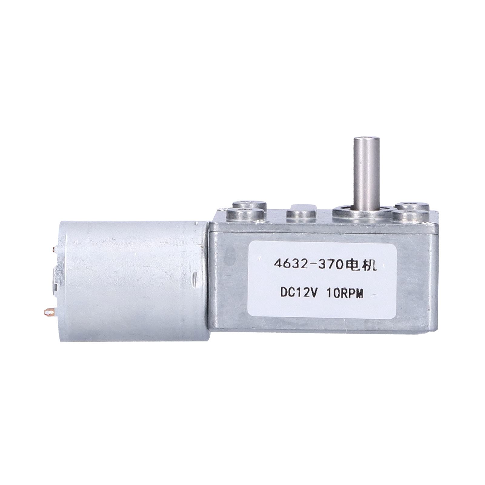 DC 12V 10RPM motor de engranaje sin fin de velocidad de torsión de alta velocidad reduce la turbina motor de caja de cambios eléctrico para DIY 4632‑370