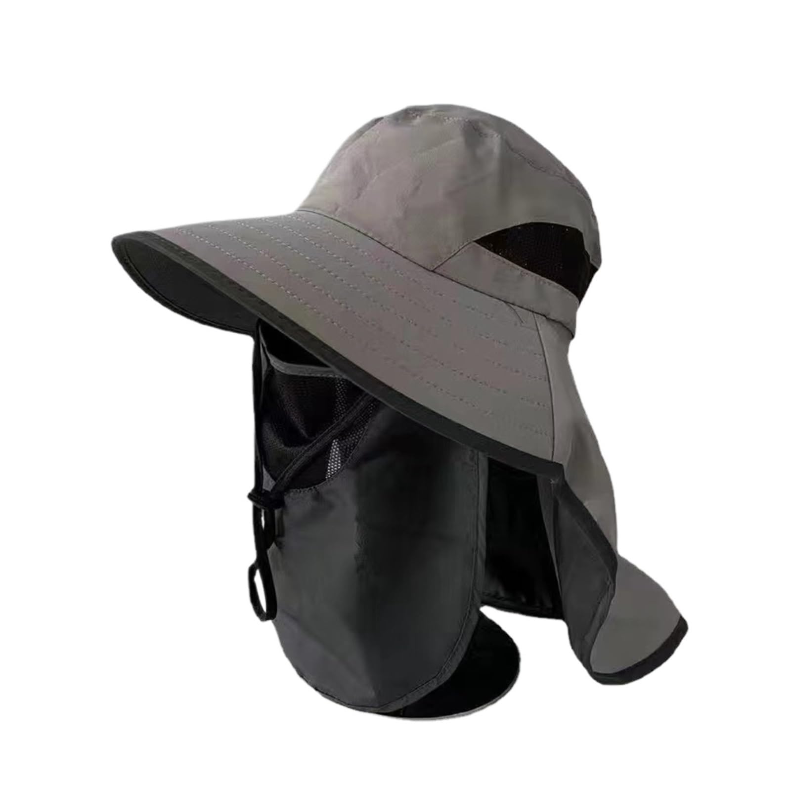1 sombrero for el sol for exteriores for hombre con chal desmontable | Sombrero de pescador de verano con protección UV de 360°, sombrero de malla transpirable for safari