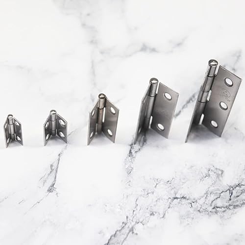 Miniatura 5 de 10 bisagras plegables de acero inoxidable 304 de 2.5 pulgadas, bisagras de puerta para tapa de caja, tapa de joyero de madera (2.480 in x 1.614 in x