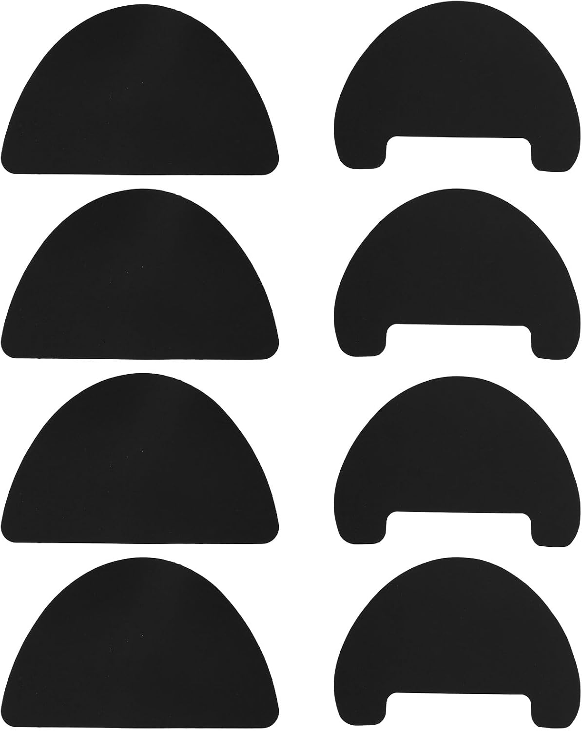 Gosknor 8pcs Shoe Heel Repair Patch, Self-Adhesive Shoe Hole Repair Patches Kit Leather Heel Pads Cushion Inserts Inside Sneaker Protector Tape for Boot Sport Mesh Shoes (Black)