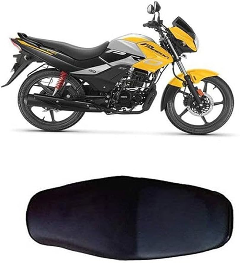Single Bike Seat Cover for Hero Passion Pro, Motorcycle Two Wheeler Seat Cover, Black-image-35