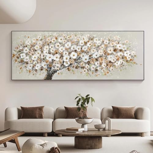 Peinture abstraite d'arbre sur toile premium nature morte murale