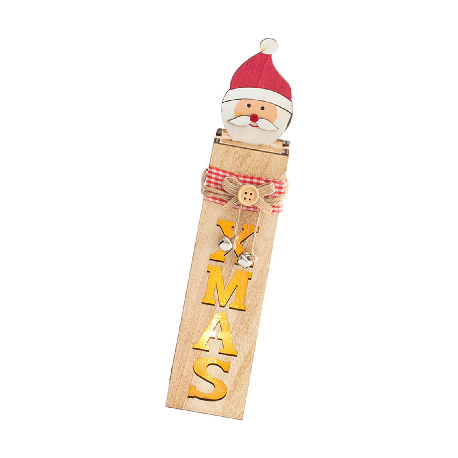 Tsophreniq Wooden Deck Santa Snowfigure Deer LED Night Light for Home Classroom Christmas Mood Sustainable Vacation Furnishings