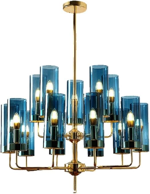 XCC Kroonluchter, Macaron kroonluchter, Modern Minimalistisch Creative kroonluchter, Living Room Eetkamer Slaapkamer Lamp (Color : Blu, Size : XL)