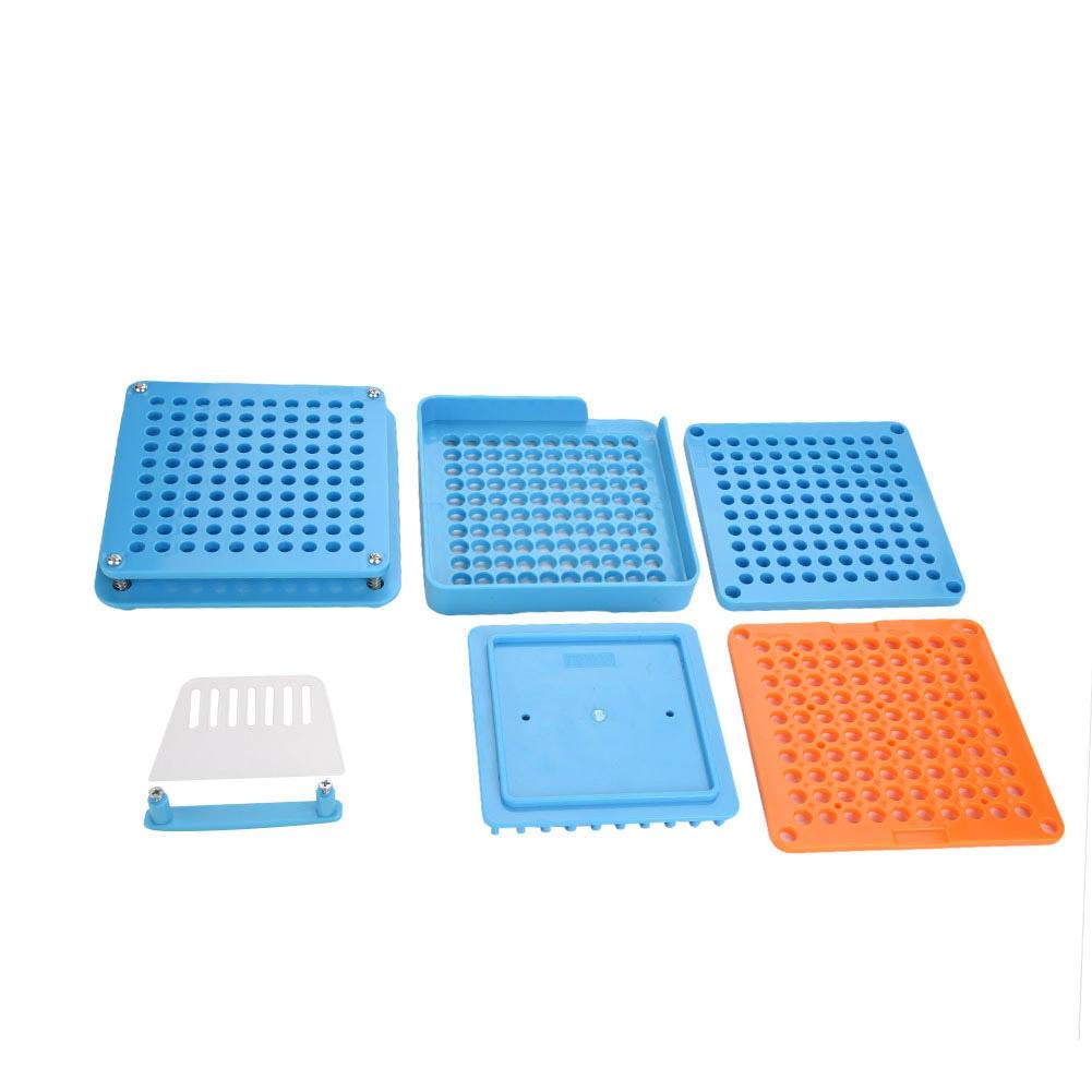 Dioche Máquina de llenado de cápsulas de alta eficiencia, máquina de cápsulas n.º 00 a 100 agujeros, apta para fábricas pequeñas, farmacias, salas de muestras, laboratorios, hospitales (azul)