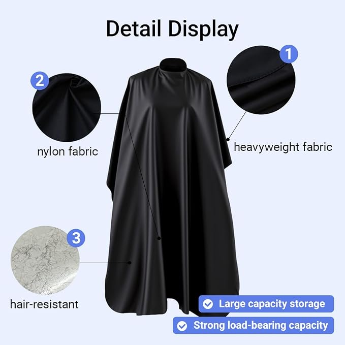 Capa impermeable para corte y peinado de cabello miniatura 3