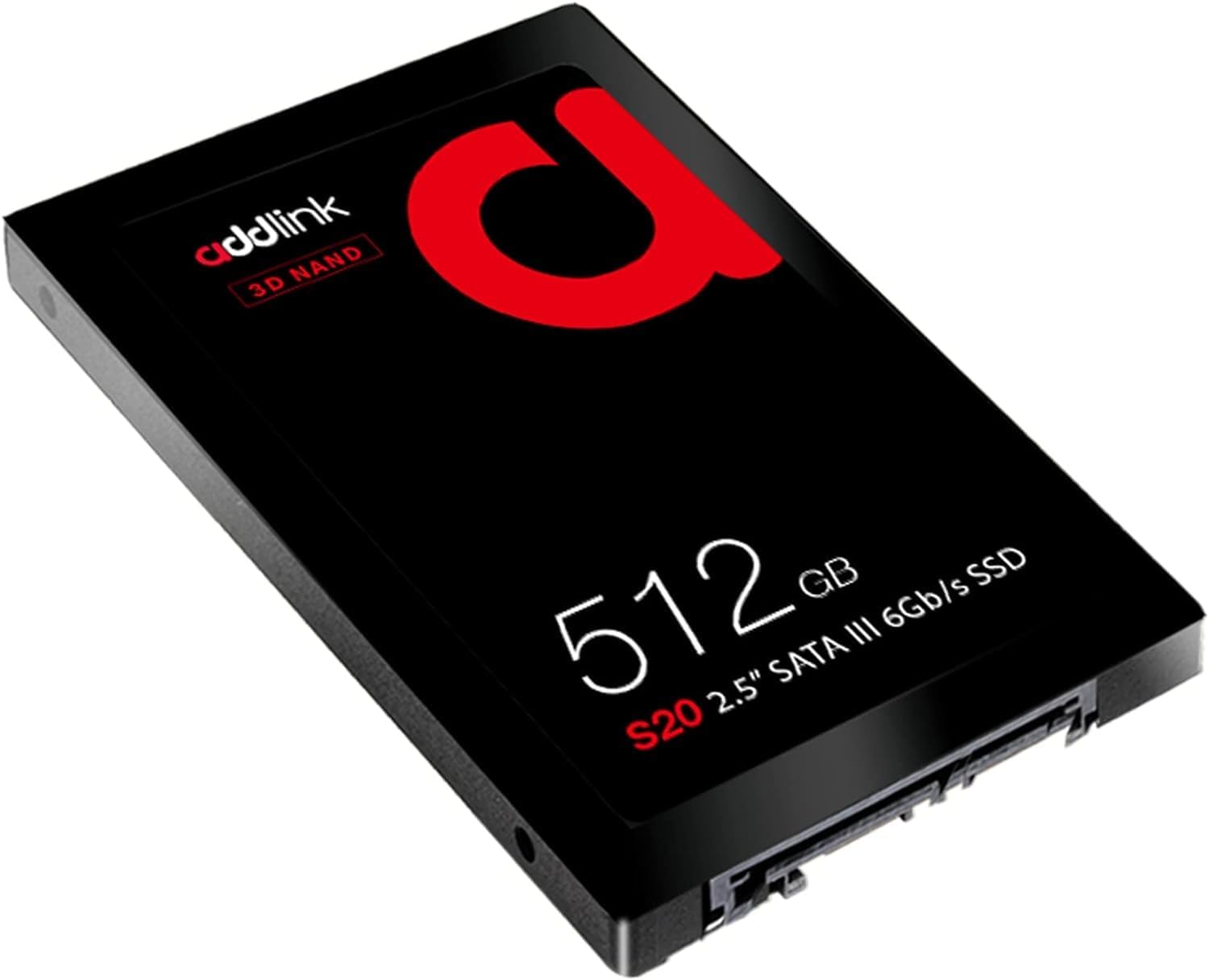 Addlink S20 512GB SSD 2.5 inch SATA III 6Gb/s 3D NAND with SLC Caching, Up to 500/450MB/s Internal Solid State Drive (ad512GBS20S3S)