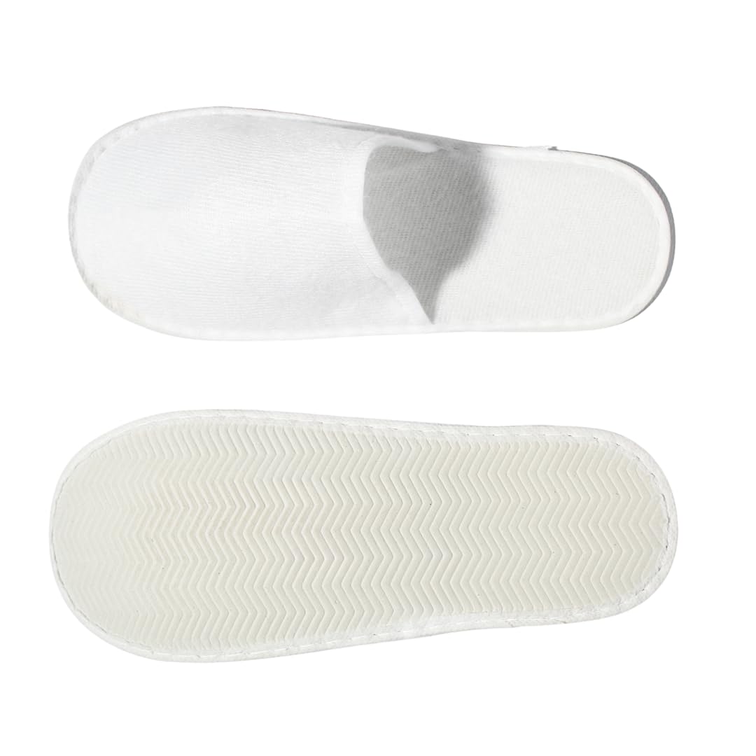 Ciabatte Ospiti Eco Unisize Monouso Unisex Antiscivolo - Pantofole Usa e Getta per Hotel, B&B, SPA, Albergo - Pantofole Donna Uomo per Linea Cortesia (50)