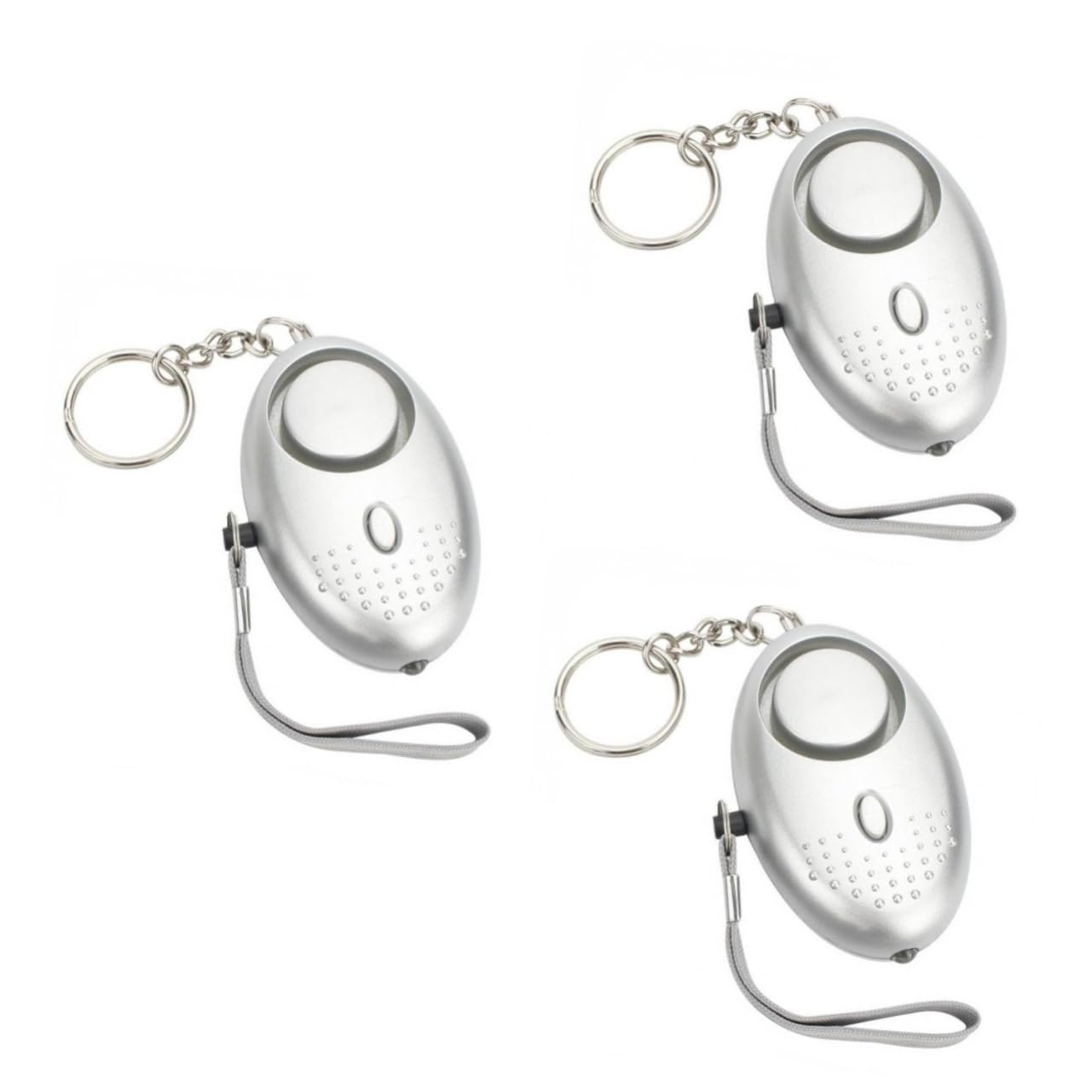 jojofuny 6piezas Alarma Personal De Emergencia con Linterna Led para Seguridad De Mujeres y Ancianos Plata