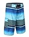 unitop Men's Bathing Suits Classic Over The Knee Fashion Tropical Shorts with Pockets Blue 34